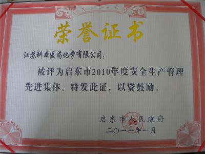 2010安全生產(chǎn)先進(jìn)集體